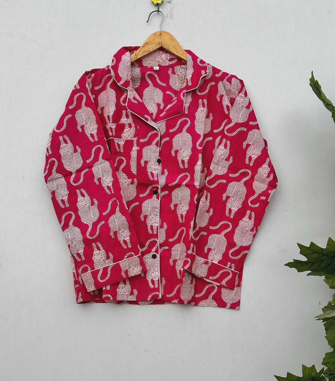 Tapir Pyjamas Tiger Print Cotton Pajama Set, Indian Night Wear - Etsy
