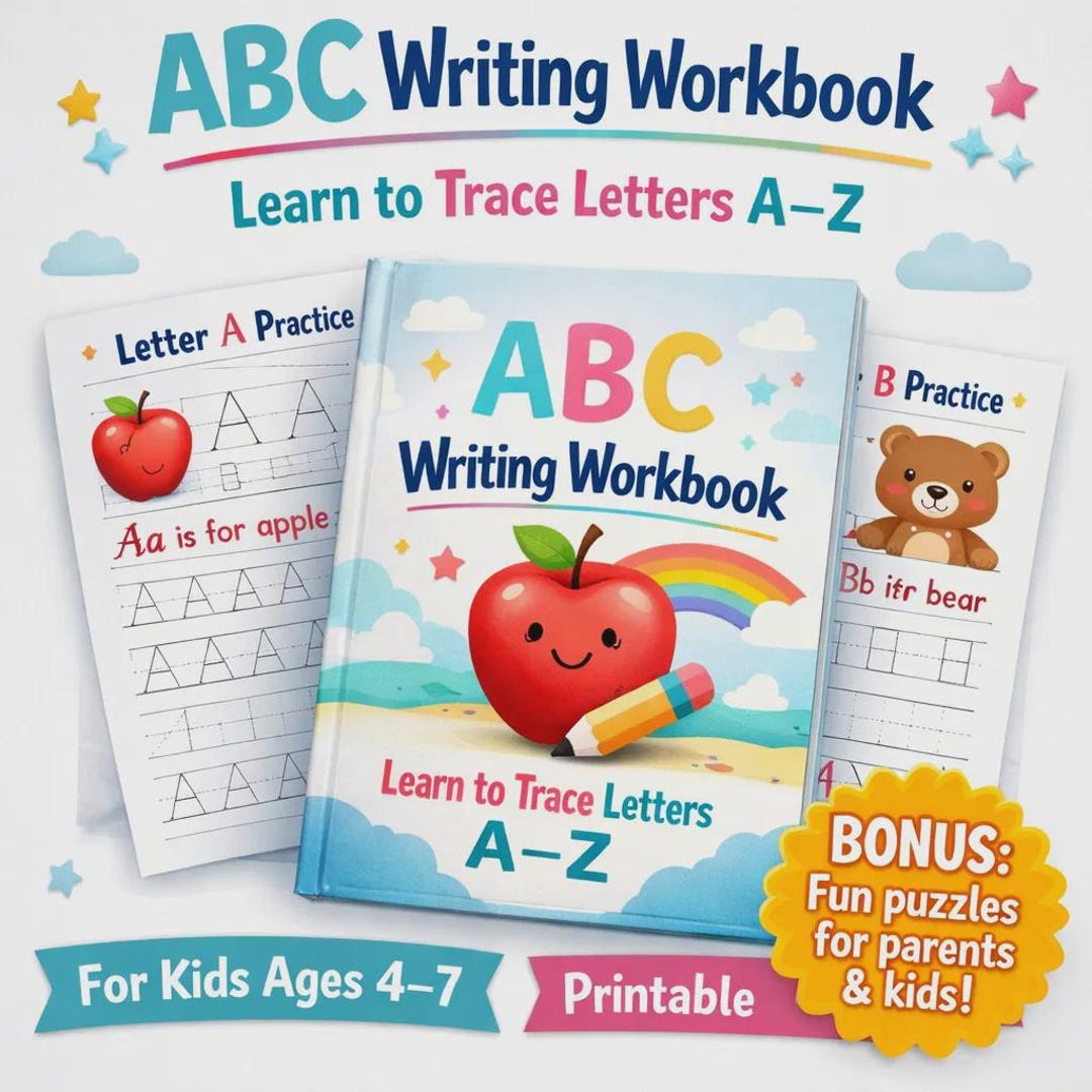 Alphabet Tracing Workbook for Kids | Printable PDF | Learn to Write