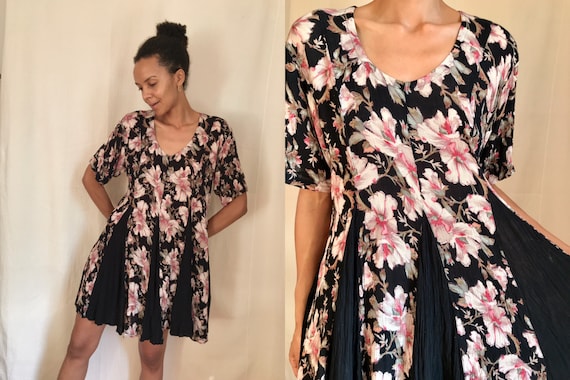 90’s floral grunge mini dress
