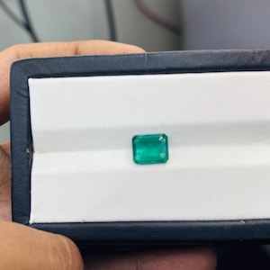 Emerald Cut Green Emerald Gemstone, Loose Lab Created Emerald Stone, Rectangle Cut Jewelry Gem, May Birthstone Gift, DIY Ring Pendant Stone