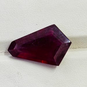 Lab Grown Ruby Fancy Cut Gemstone, Synthetic Red Ruby Loose Stone, Faceted Ruby Gem for Ring Making, Pendant Stone, Jewelry Supply, Collect