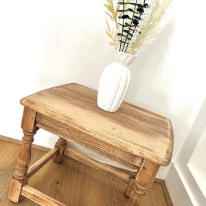 Ercol Style Vintage Elm Side Table | Solid Wood