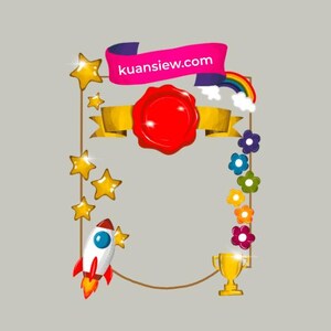 Printable Kids Certificate Template, Stars Rocket Rainbow, Blank Award, Teacher Homeschool Parent, Instant Download PNG