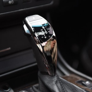 BMW LED Gear Shift Knob, Electronic Shifter for 3 5 1 Series X1 Z4 E90 E60 E87, Gloss Black Upgrade, Plug & Play Interior Mod