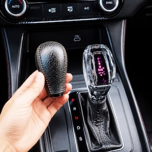 Crystal Gear Shift Knob for Audi A6L 2016-2018, A1 A2 A3 Q1 Q2 Q3, Electronic Shifter Upgrade, LED Illuminated Gear Lever