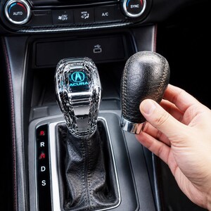 Manopla de câmbio de cristal para Acura, alavanca de câmbio LED RGB, luz ativada por toque, recarregável sem fio, atualização interna do carro