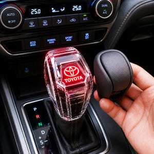 Toyota Crystal Gear Shift Knob,RGB LED Shifter Handle for Corolla Camry RAV4 Highlander Crown Prius Sienna, Touch Activated Interior Upgrade