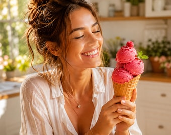 Pink Berry Gelatin Sorbet Recipe, Diabetic Friendly , High Protein Low Calorie Dessert (PDF)