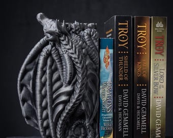 Kącik z książkami w stylu Dragon Book | Wkład do półki w stylu gotyckim | Stojak na dioramę w stylu fantasy