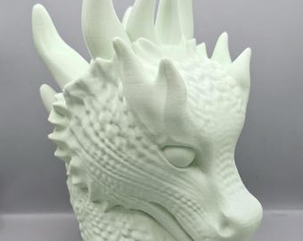 Stojak na słuchawki w kształcie popiersia smoka, drukowany w 3D – Epic Fantasy Desk Display