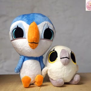 Puffin Rock Oona & Baba Plush Set – Handmade Soft Stuffed Toys for Kids Fans