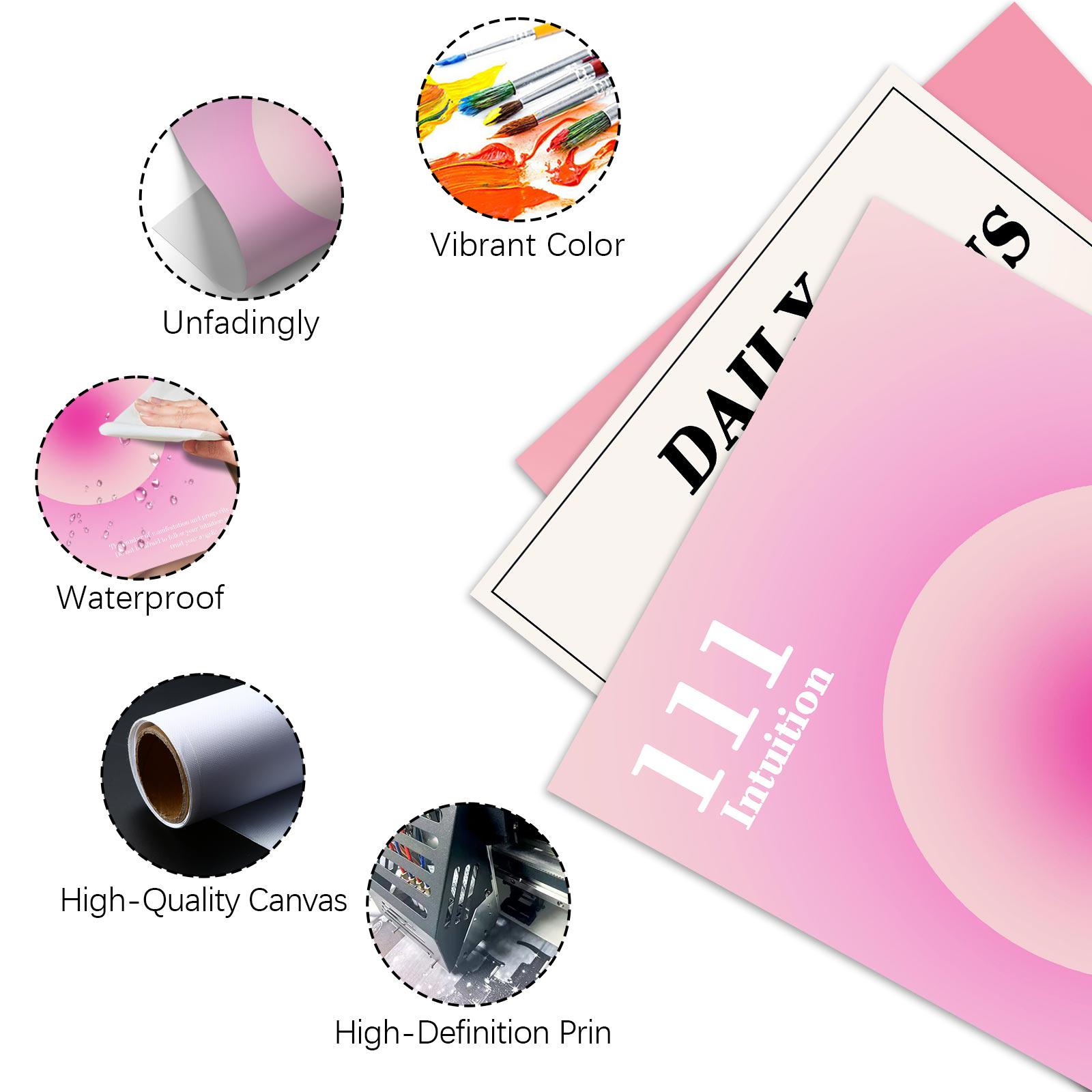 Set of 3 Affirmation Poster | Pink Aura Retro Gradient Art | Spiritual ...