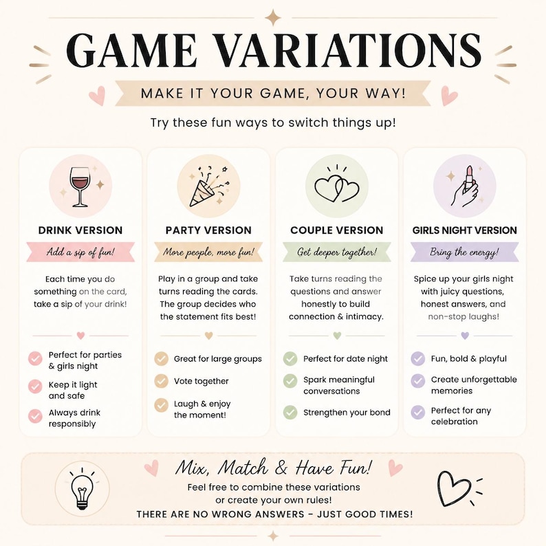 Bridal Shower Icebreaker Never Have I Ever – 60 Printable Party ...