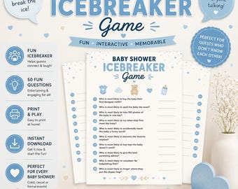 Baby Shower Icebreaker Game Printable, Most Likely To Baby Shower Game, Fun Baby Shower Activity, Instant Download Party Game PDF