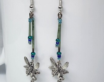 Handmade Porcupine Quill Earrings With Fairy Charms