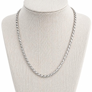 Sarah Coventry signed Silver Tone Textured Link Chain Necklace 24" Unisex Statement Jewelry