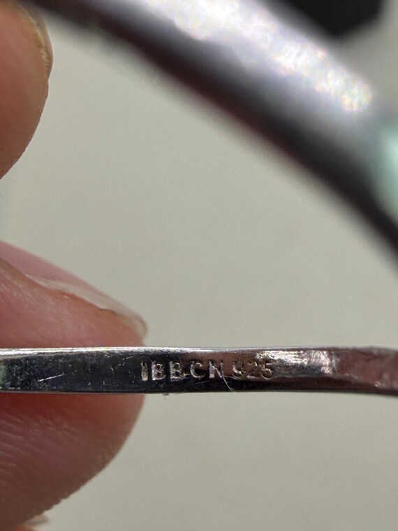 Sterling Silver Leaf Ring 925 Signed Adjustable S… - image 5