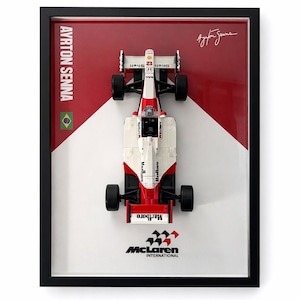 McLaren MP4/4 Wall Frame – F1 Legend Display Frame – Formula 1 Wall Art – Handmade Gift for Racing Fans – Modern Garage Decor