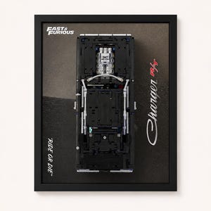 Displayframe voor LEGO® Technic 42231 Fast & Furious Dodge Charger R/T – Wandvitrine voor gebouwd model – Muscle Car cadeau – Set NIET inbegrepen