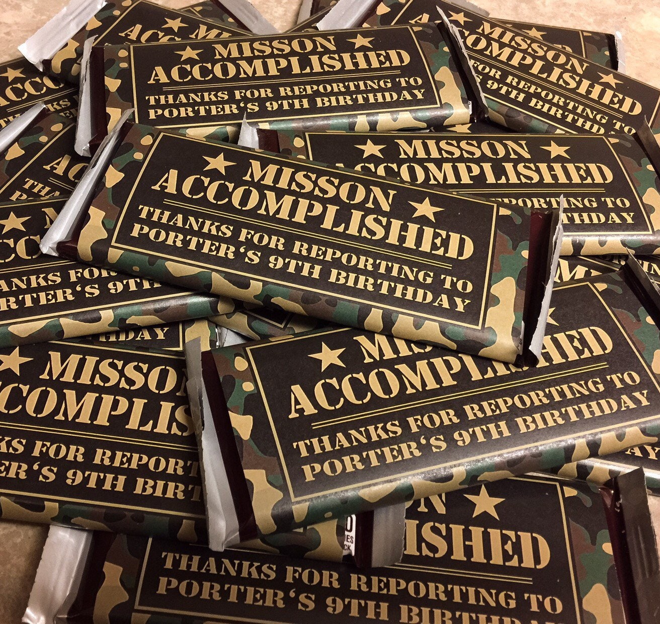 DIY Army Soldier Mission Chocolate Bar Wrap Etsy