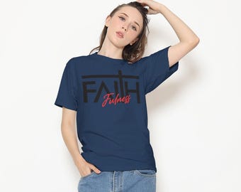 Fulness Script Word T-Shirt, Red Minimalist Handwritten Style, Unisex Cotton