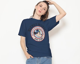 Mickey Mouse Bus Driver T-Shirt, Disney Magical Express Badge, Western Cartoon Tee, Unisex Cotton