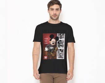 Mickey Mouse T-Shirt, Retro Comic Panels, Comic Graphic Tee, Unisex Cotton