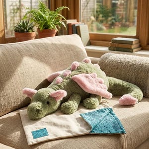 Peluche de dragón Malachy de Jellycat – Juguete de peluche suave de fantasía verde, 50 cm, juguete coleccionable