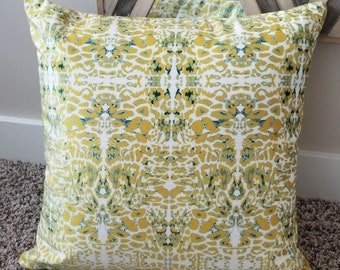 Primrose Yellow, in Wildside Velvet Throw Pillow Cover