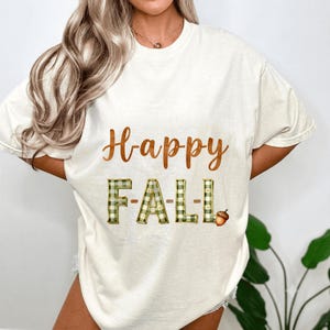 Herfst patchwork letters PNG bundel, herfst sublimatie ontwerp, DTF shirt graphic, clipart voor commercieel gebruik, herfst sfeer