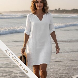 Pure Linen Dress - Etsy UK