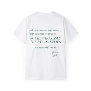 English poetry t-shirt | Script Typography, Back Print