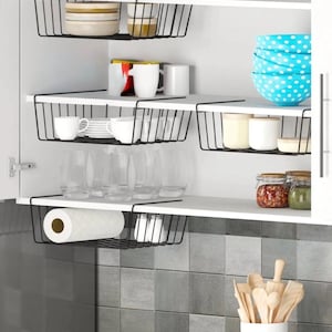 Platzsparend über Schrank & Heizkörper Metall Aufbewahrungskorb