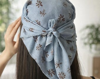 Cotton Linen Bandana Headband for Women