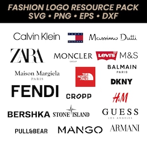 Pakiet SVG luksusowej marki odzieżowej, pakiet zasobów logo mody, cyfrowe pobieranie logo odzieży w formacie SVG eps png