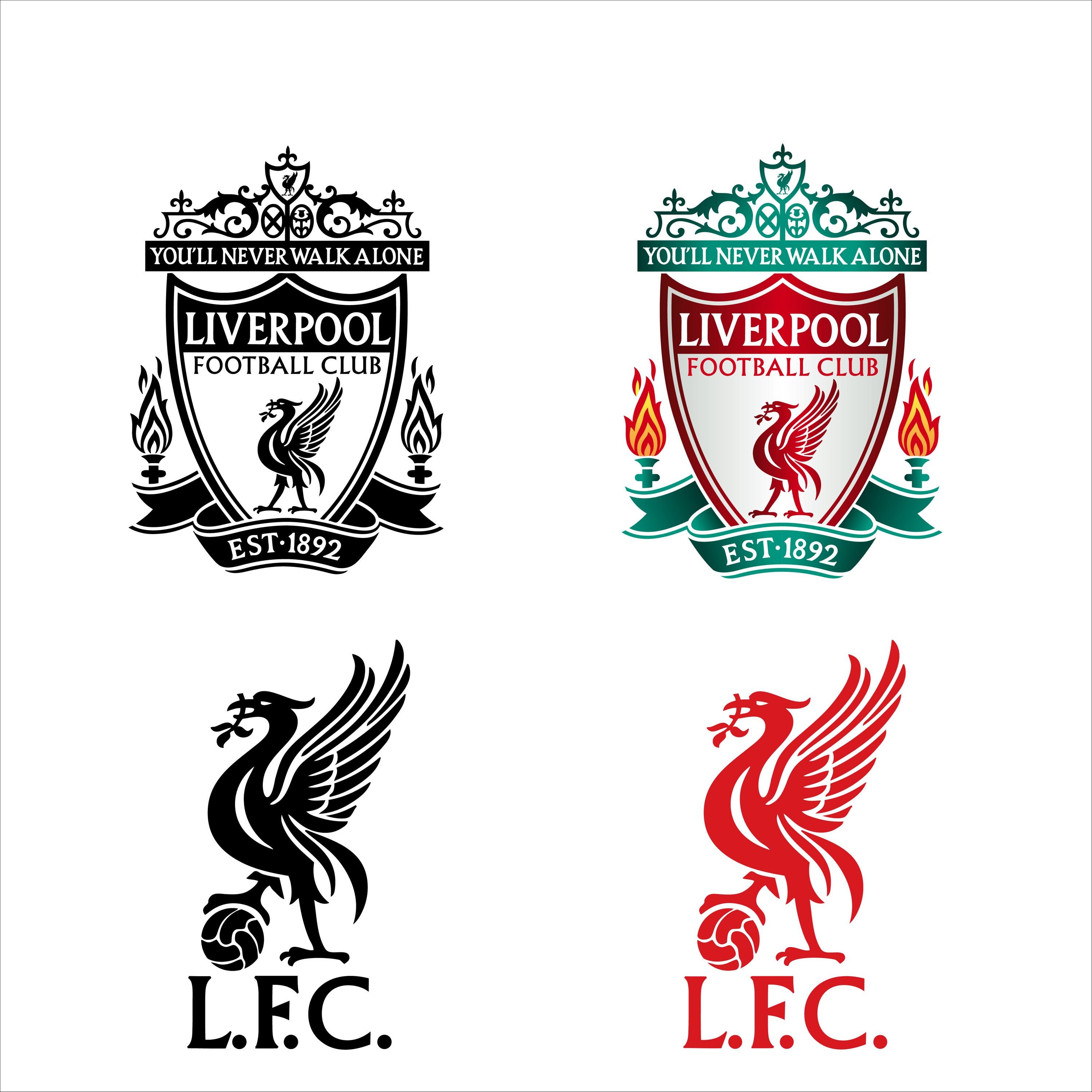 Icon Sports Liverpool FC Liverbird Logo t-Shirt, Uomo, Striper Ll