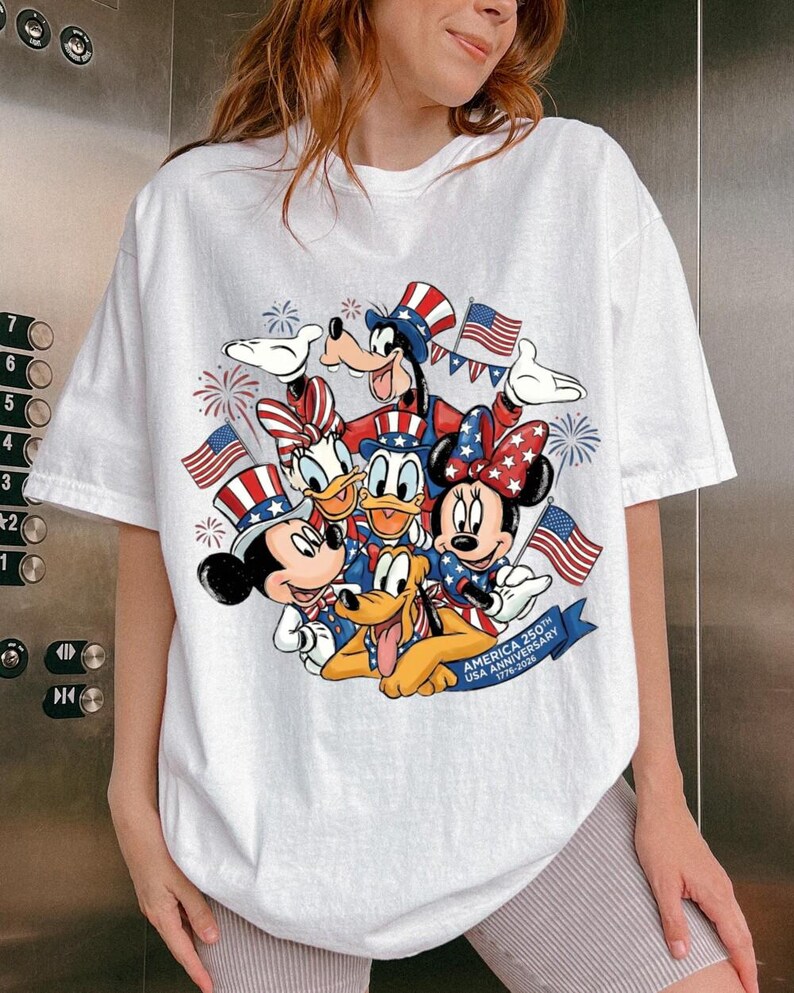 Mickey and Friends 4th July 2026 Shirt, Disney Independence Day Tee, Disneyland Family, Walt Disney World T-shirt image 7