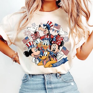Mickey and Friends 4th July 2026 Shirt, Disney Independence Day Tee, Disneyland Family, Walt Disney World T-shirt image 1