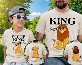 Camiseta de safari para papá y futuro rey, camiseta de cumpleaños de aventura familiar, camiseta a juego para vacaciones en el reino salvaje.