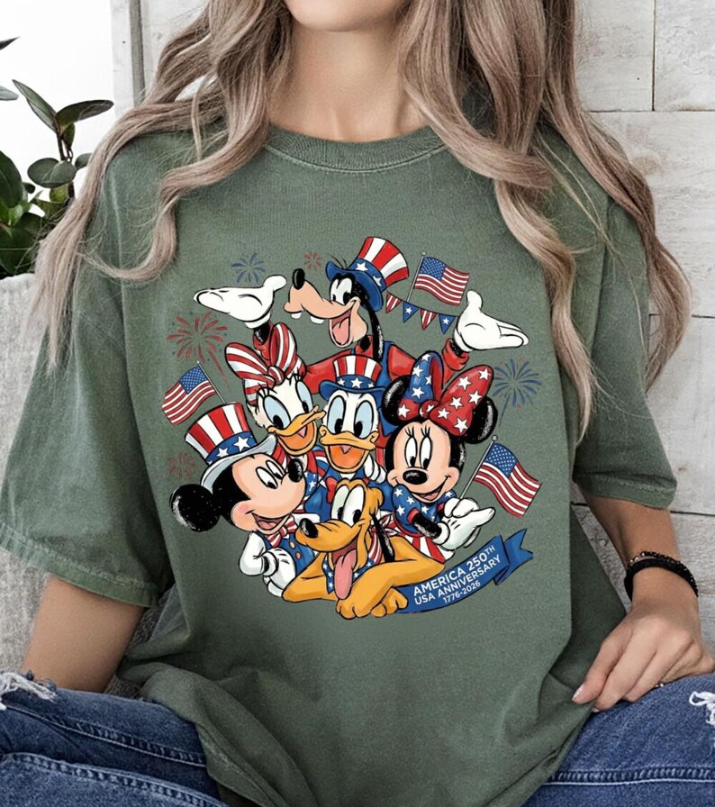 Mickey and Friends 4th July 2026 Shirt, Disney Independence Day Tee, Disneyland Family, Walt Disney World T-shirt image 5