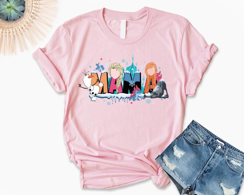 Frozen Mama Sweatshirt, Princess Mom Vacation Shirt, Family Adventure Outfit Gift for Mother’s Day and Trips image 10