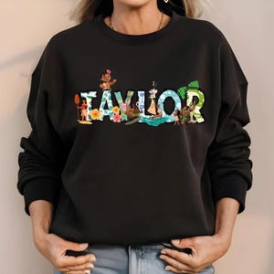 Disney Princess Moana Shirt, Disney Moana Maui Shirt, Personalized Moana Name Shirt, Moana Family Matching Shirt, Hei Hei and Pua Sweatshirt image 9
