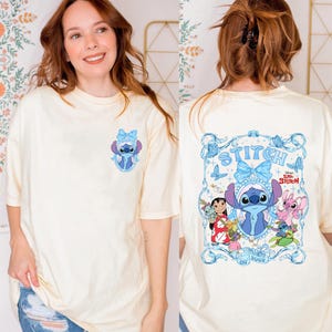 Coquette Bow Lilo and Stitch T-shirt, Disney Stitch Shirt, Magic Kingdom Shirt, Disneyland Shirt, Girly Women Disney Trip Comfort Colors image 6