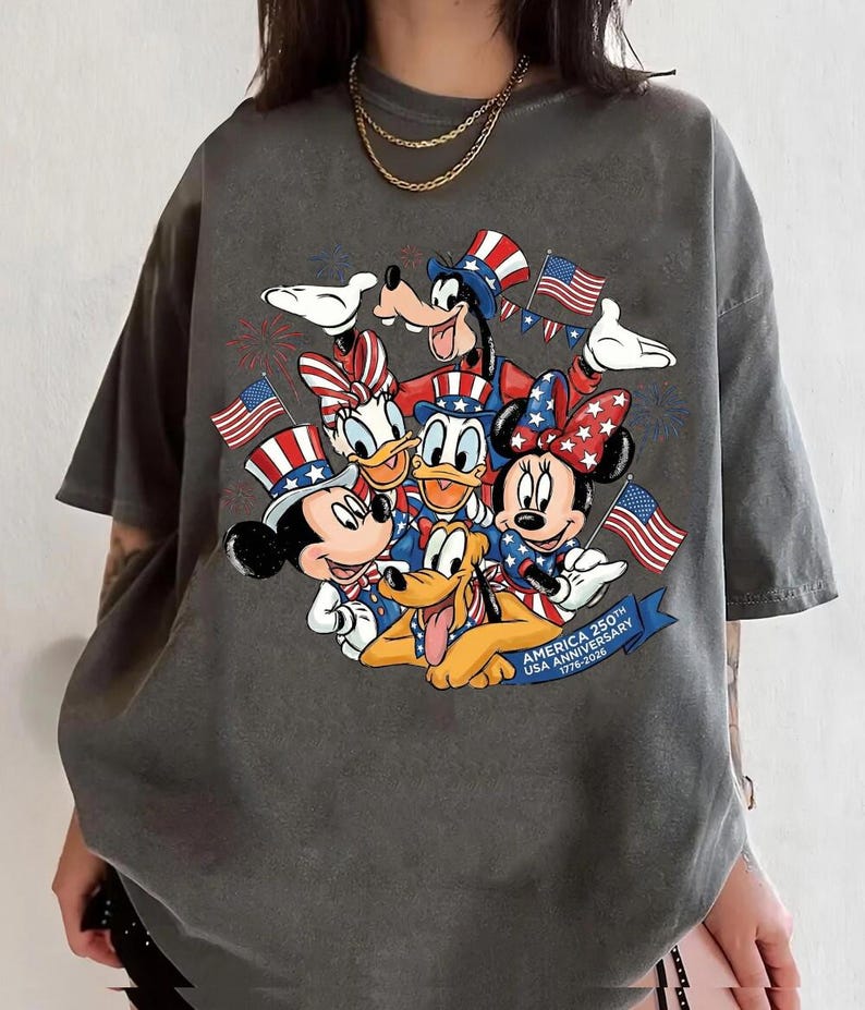 Mickey and Friends 4th July 2026 Shirt, Disney Independence Day Tee, Disneyland Family, Walt Disney World T-shirt image 6