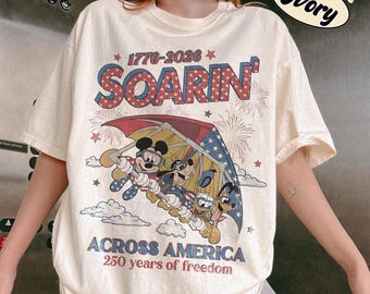 Retro Soarin Across America Shirt, USA 250th Anniversary Family Trip Tee, Comfort Colors Travel Outfit Gift 2026 Adventure Crew