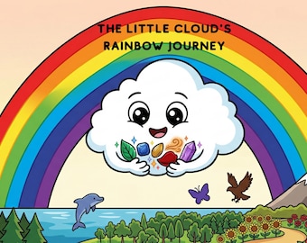 The Little Cloud's Rainbow Journey - Printable Coloring Storybook for Kids, Instant Digital Download, Educational Children's Activity Book