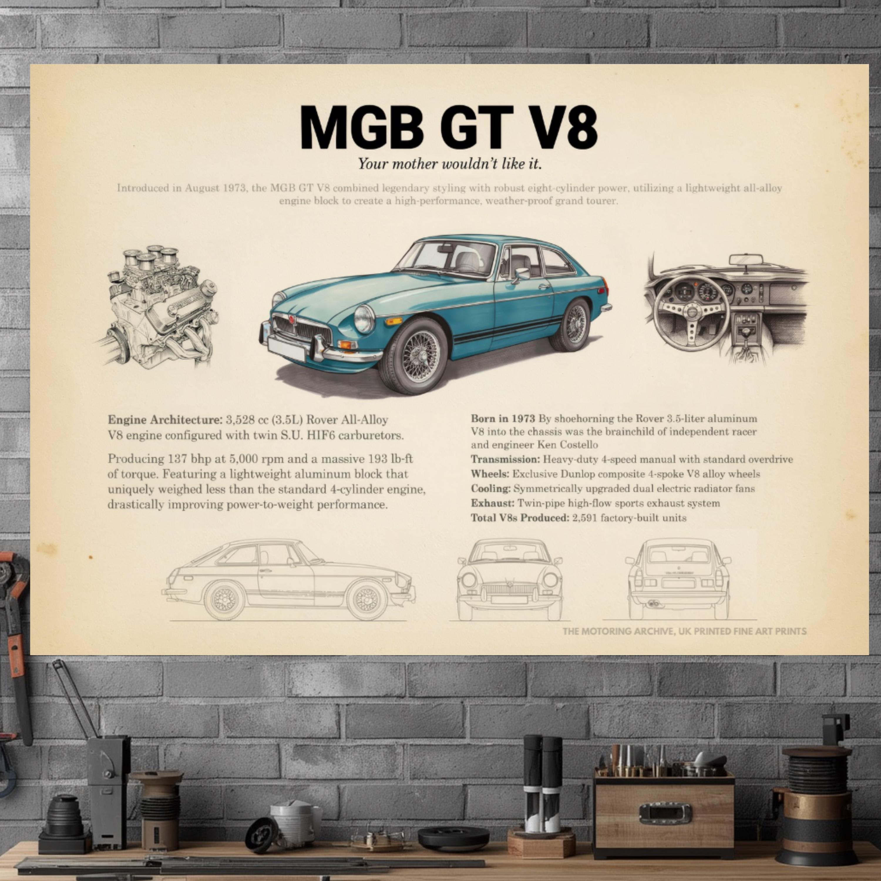 Mg Mgb Drawing - Etsy