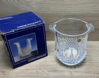 Cristal d’Arques Longchamp Crystal Ice Bucket Champagne Cooler NIB France