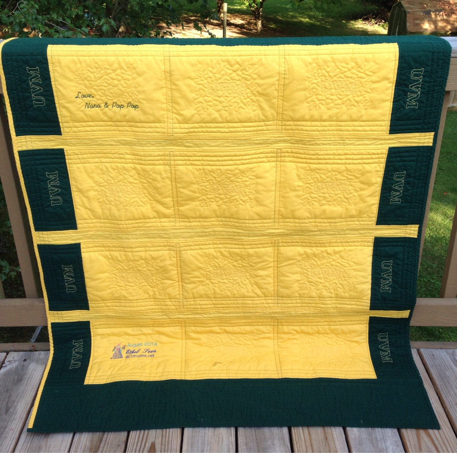 Custom college logo Quilt Etsy