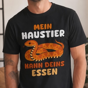 Mijn huisdier kan die van jou opeten. Korenslang. Grappig.